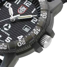 Luminox Men's 44 mm Leatherback Sea Turtle ECO Swiss Black Watch  XS.0321.ECO