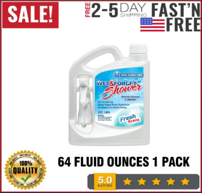 Wet & Forget Shower Cleaner Multi-Surface Weekly No Scrub, Fresh Scent, 64 Oz
