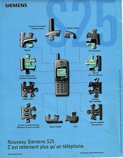 PUBLICITE ADVERTISING 045  2000  SIEMENS S 25   téléphone portable