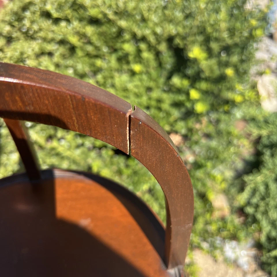 "ANTIGUO SOPORTE PARA PLANTAS DE EXHIBICIÓN DE TÉ PARA PASTELES DE CAOBA INGLESA DE 3 NIVELES 36x15,5""" Foto 4 de 4