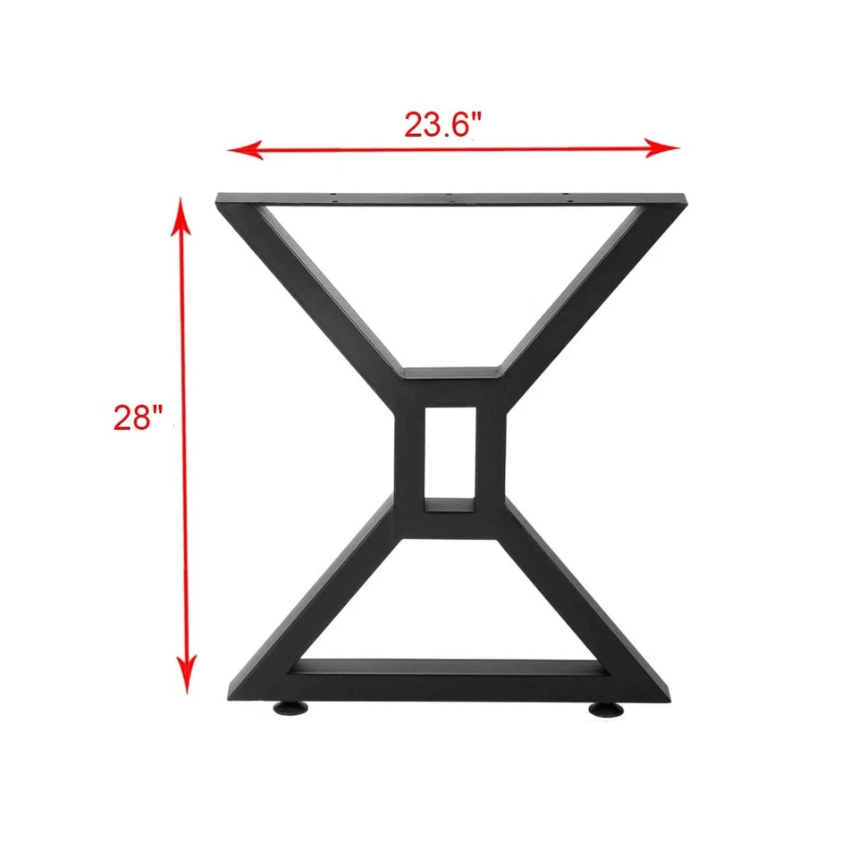 Patas de mesa de metal patas de escritorio de alta resistencia, hágalo usted mismo muebles industriales patas de comedor,... Foto 4 de 4