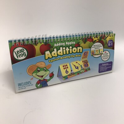 Leap Frog Adding Apples Addition K-1 Flip Book Double Sided Dry Erase Cards 