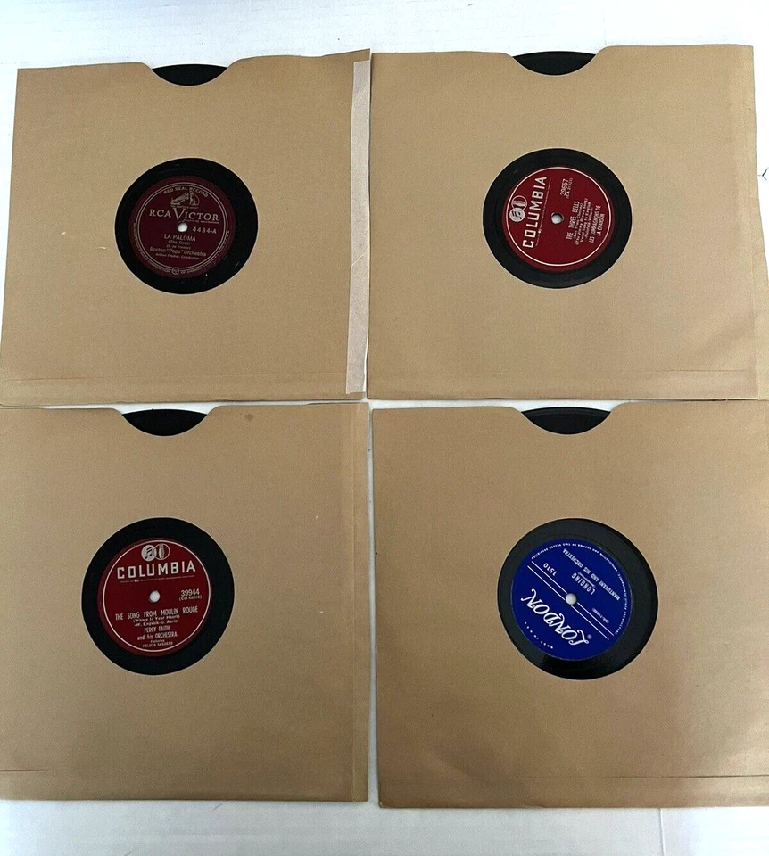 Four 78 RPM Records Boston Pops,Mantovani,Percy Faith,Les Compagnons La Chanson - Image 2 of 4
