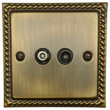 G&H MAB38B Corda Monarch bronzo antico 1 banda presa coassiale e satellitare