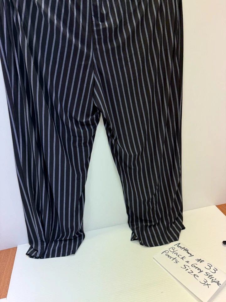 Pantalones elásticos a rayas negros y grises Antthony Woman - Talla 3X - HSN - NUEVOS CON ETIQUETAS - #33 Foto 4 de 4