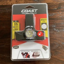 Coast Utility Beam LED Headlamp 175 Lumens Hardhat Compatible Hinged Beam