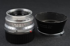 Ex Leica Summicron 35mm f/2 Made in Germany Silver 8 Elements No.1998888 w/Hood