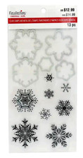 Christmas Snowflakes Clear Stamp  Die Set by Recollections 699096 NEW