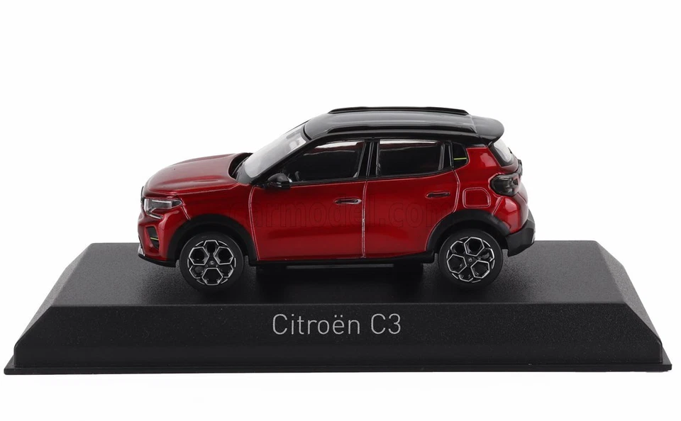 MODELLINO AUTO STATICO NOREV CITROEN C3 2024 ROSSO MODELLISMO SCALA 1:43 - Immagine 3 di 4