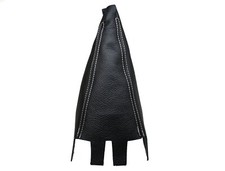 HONDA JAZZ III (2007-2013) Schaltknaufabdeckung - 100% Leder weiße Nähte