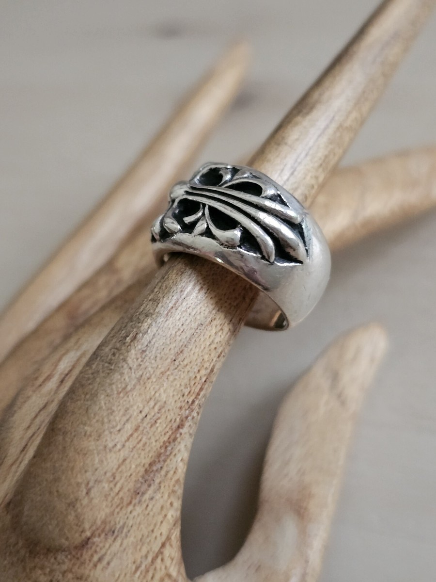 RARE 1992 CHROME HEARTS STERLING SILVER ORNATE CROSS RING SZ RARE 1992 CHROME HEARTS STERLING SILVER ORNATE CROSS RING SZ