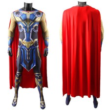 Thor Love and Thunder Jumpsuit Cape Odinson Cosplay Costume Halloween Adult/Kids