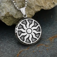 Viking Sun Necklace Stainless Steel Necklace
