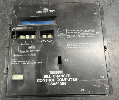 Rowe 65069050 Bill Changer Control Computer - Untested (See Description)!