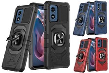 For Motorola Moto G Play 2024  XT2413V Robotic Ring Hybrid Case Phone Cover