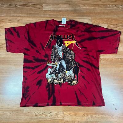Metallica Unforgiven Red Tie Dye Graphic T Shirt Men s Sz 3XL New
