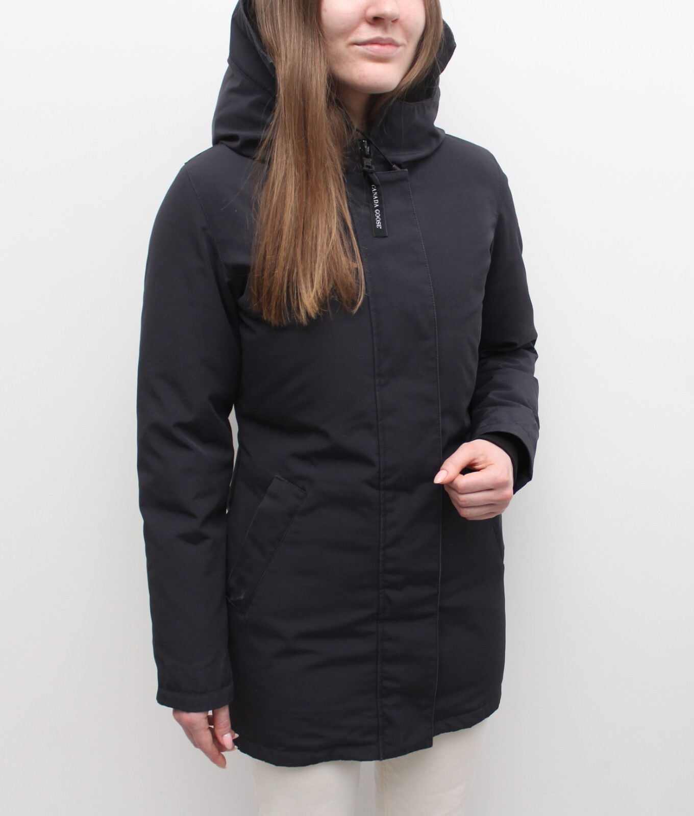 Women's CANADA GOOSE Victoria Parka Down Puffer Jacket Coat Navy Size XS image 4