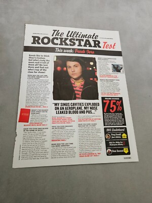 TPEEP242 MAGAZINE ARTICLE & PICTURE 11X8'' FRANK IERO 