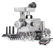 STX Intl Turboforce 3500 HD Heavy Duty Meat Grinder w/ Foot Pedal, Juicer & More