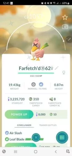 SHINY FARFETCH'D Pokemon Go REGIONAL, Video Gaming, Gaming