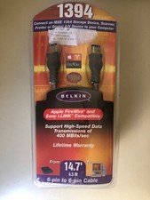 Belkin 1394 IEEE Firewire 6-Pin to 6-Pin Cable Model F3N400-14-ICE 14.7  I- link