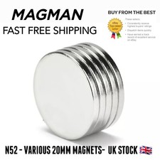 N52 Magnets 20mm Various Size Disc Magnet  Round circle small UK SELLER 