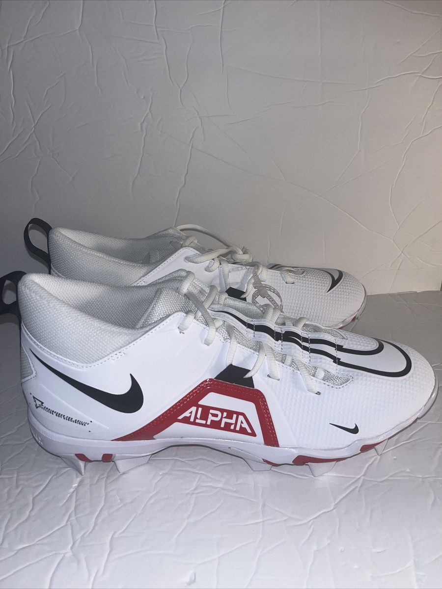 Nike Alpha Menace 3 Shark Football Cleat Red White Men display picture 1