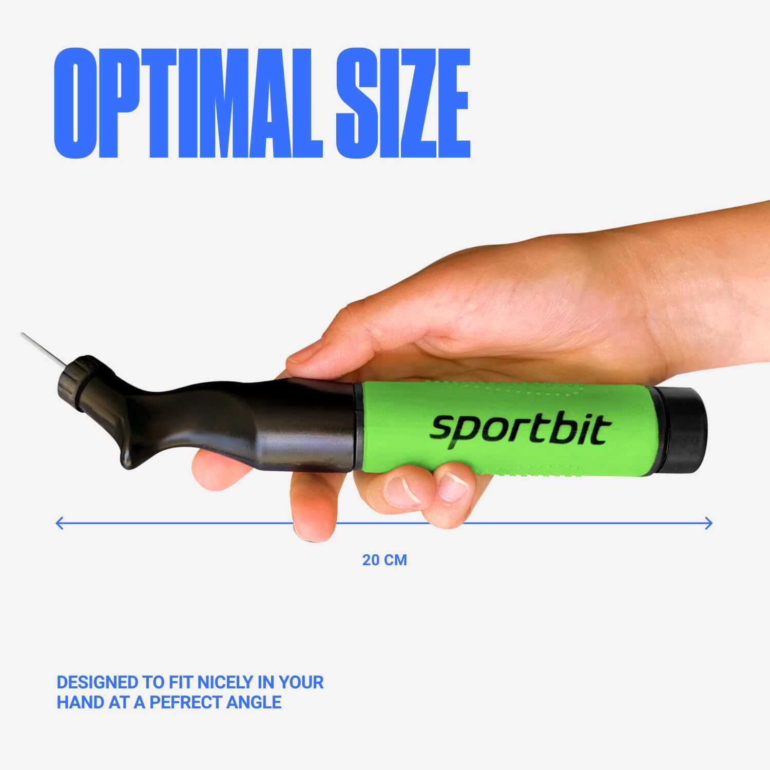 	SPORTBIT Ball Pump for Sports Balls - Push & Pull Inflating System - Hand Pump	