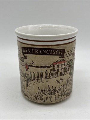 Vintage San Francisco Coffee Mug 1980s Mico Made in Japan  3.75x3.75 Cup