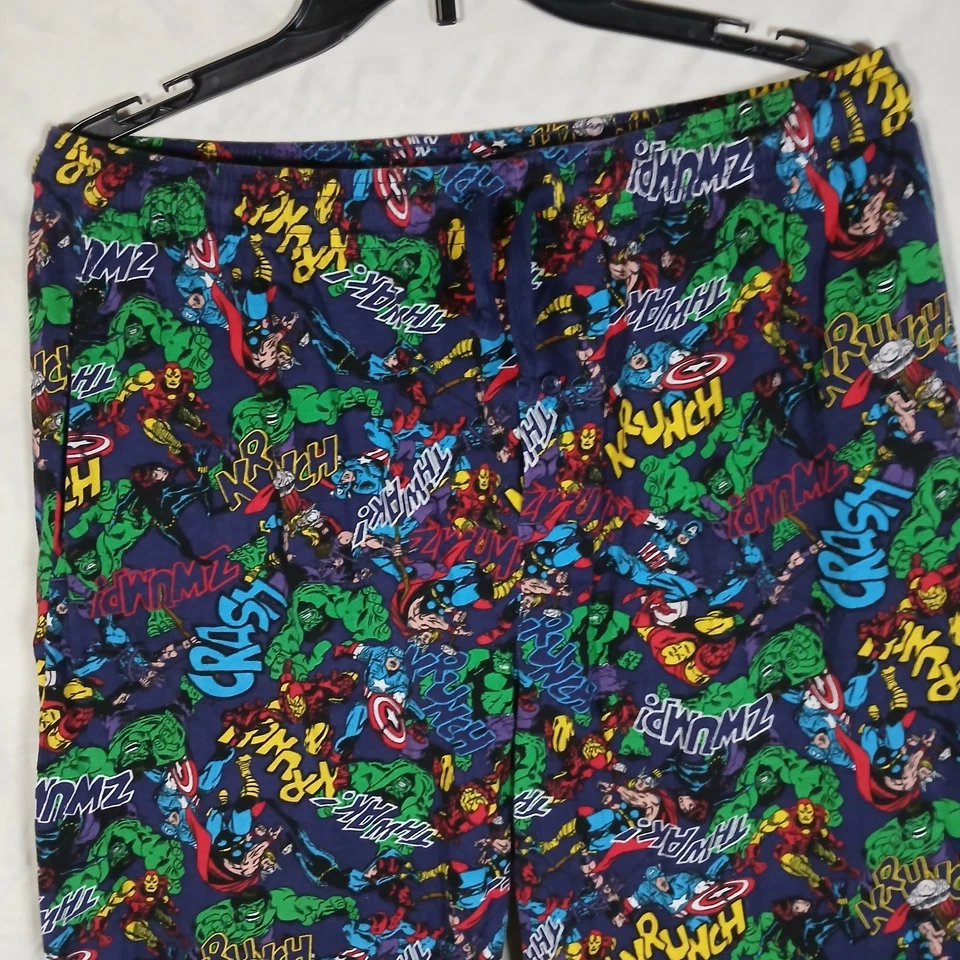 Marvel SuperHero 100% 棉睡衣裤 XL 码 绿巨人 Ironman Thor Capt America — 第 2/2 张图片