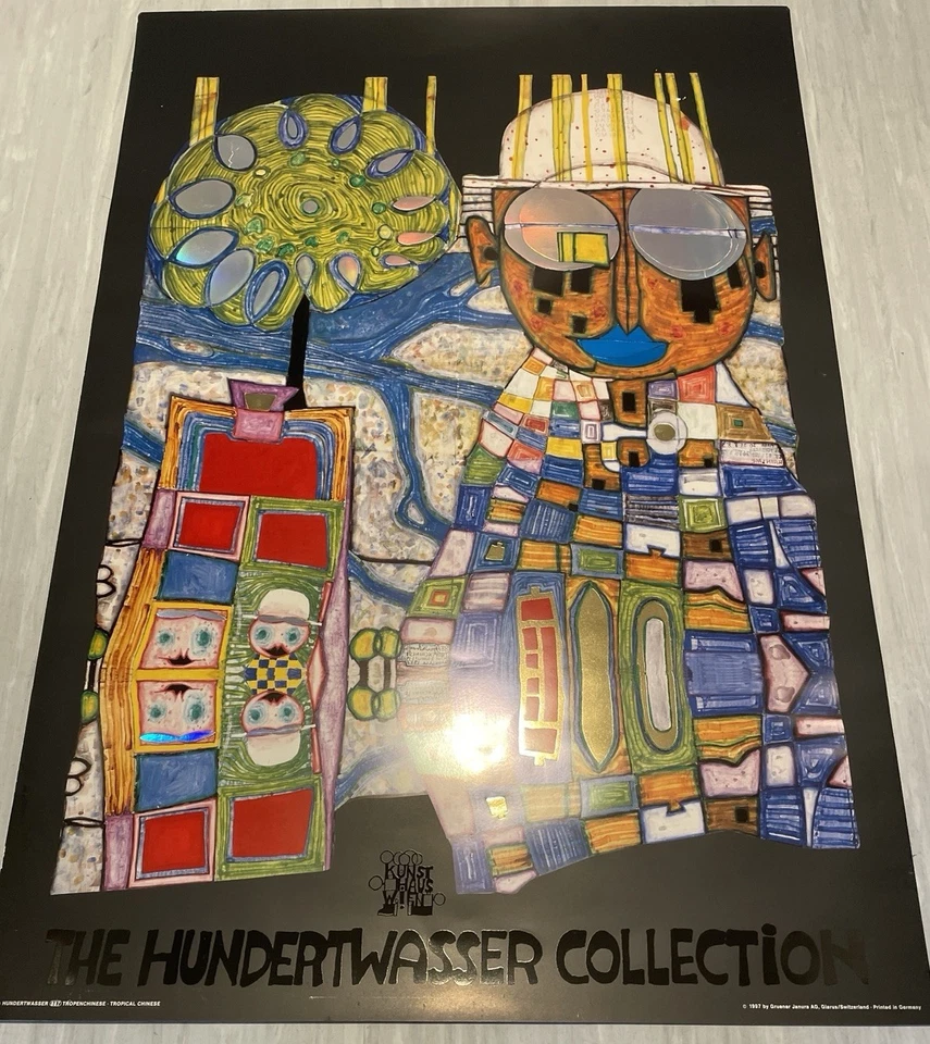 Friedensreich Hundertwasser (1928-2000) Kunstdruck: TROPENCHINESE - Bild 2 von 4