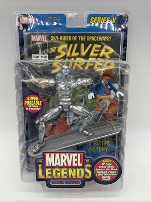 Marvel Legends Silver Surfer AmSeries 5 With Howard Duck & Comic 2003 Sealed Box