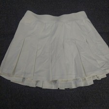 nwot DKNY tech white piqué pleated pull-on skort medium