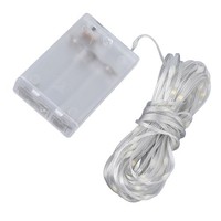 33 Fuß Led-Lichterkette Batteriebetriebene Led-Vorhang-Lichterkette Warmes