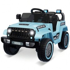 12V Kids Ride On Truck with Remote Control 2 Modes Spring Suspension LED 6 Color
