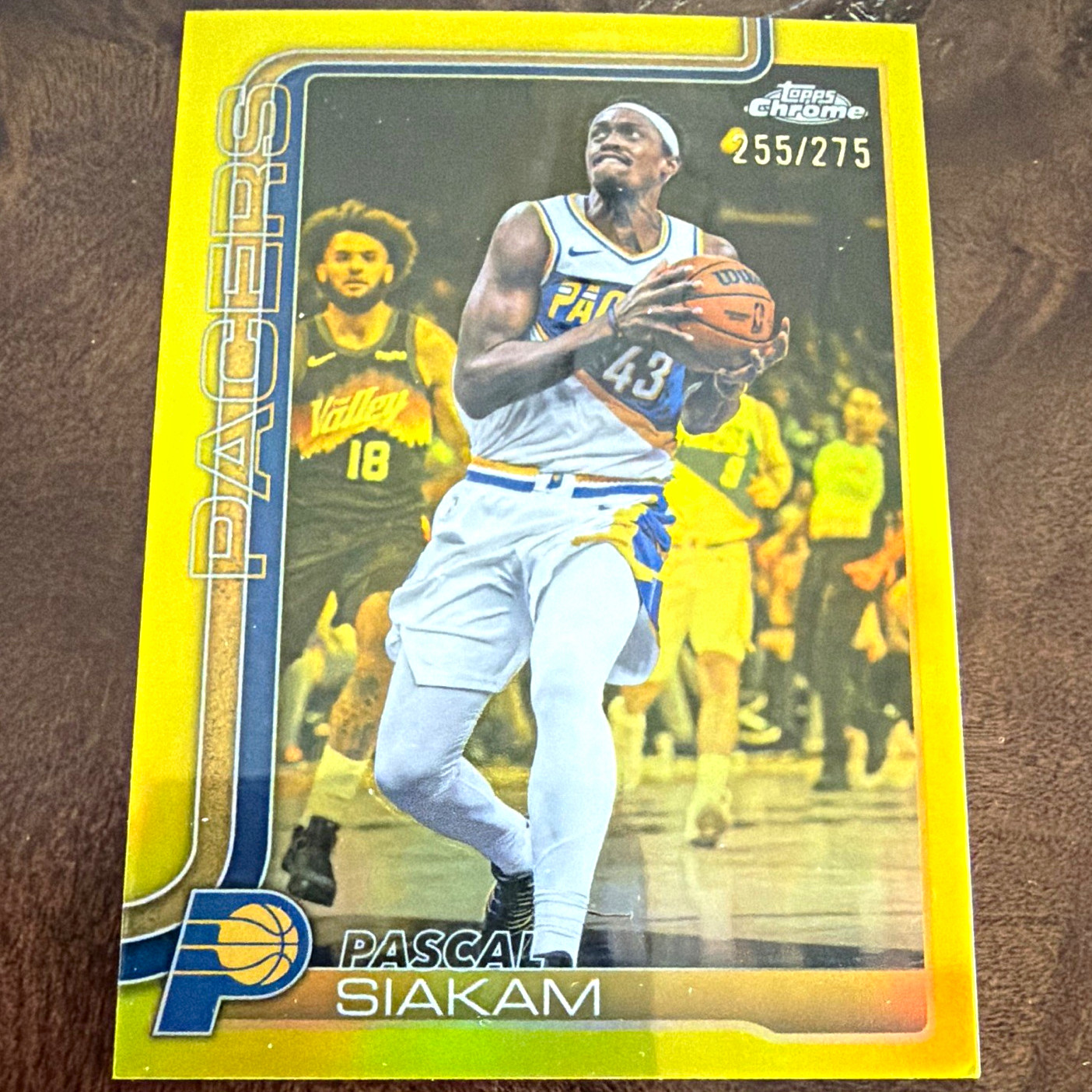 Topps Chrome Pascal Siakam Indiana Pacers Gold Parallel 255/275