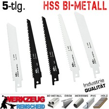 5-tlg Profi Bi-Metall Säbelsäge Stichsäge Fuchsschwanz Metal Holz PVC Säge 150mm