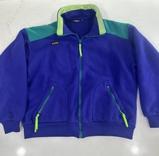 VTG Columbia Men's Gorpcore Made USA Purple Colorblock Fleece Full Zip Jacket XL