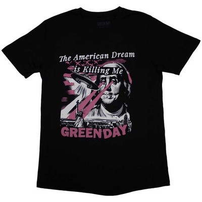 Men's Green Day American Dream T-shirt Small Black