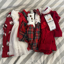 Mixed Brand Baby Girls 3-6M Christmas Dress Set (6)