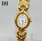 Seiko Vintage 4N00-6060 [US Stock] Oval Gold Roman Quartz Womens Watch *N.Mint
