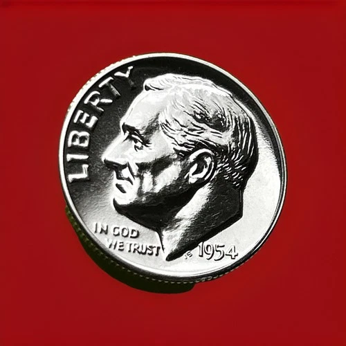 1954 Roosevelt Dime 90% Silver Gem Proof