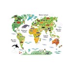 DIY Removable Educational Map Wall Stickers Art Home Decor Vinyl