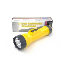 Bright Star 2618 2-Cell Industrial Flashlight Incandescent Plastic Yellow USA