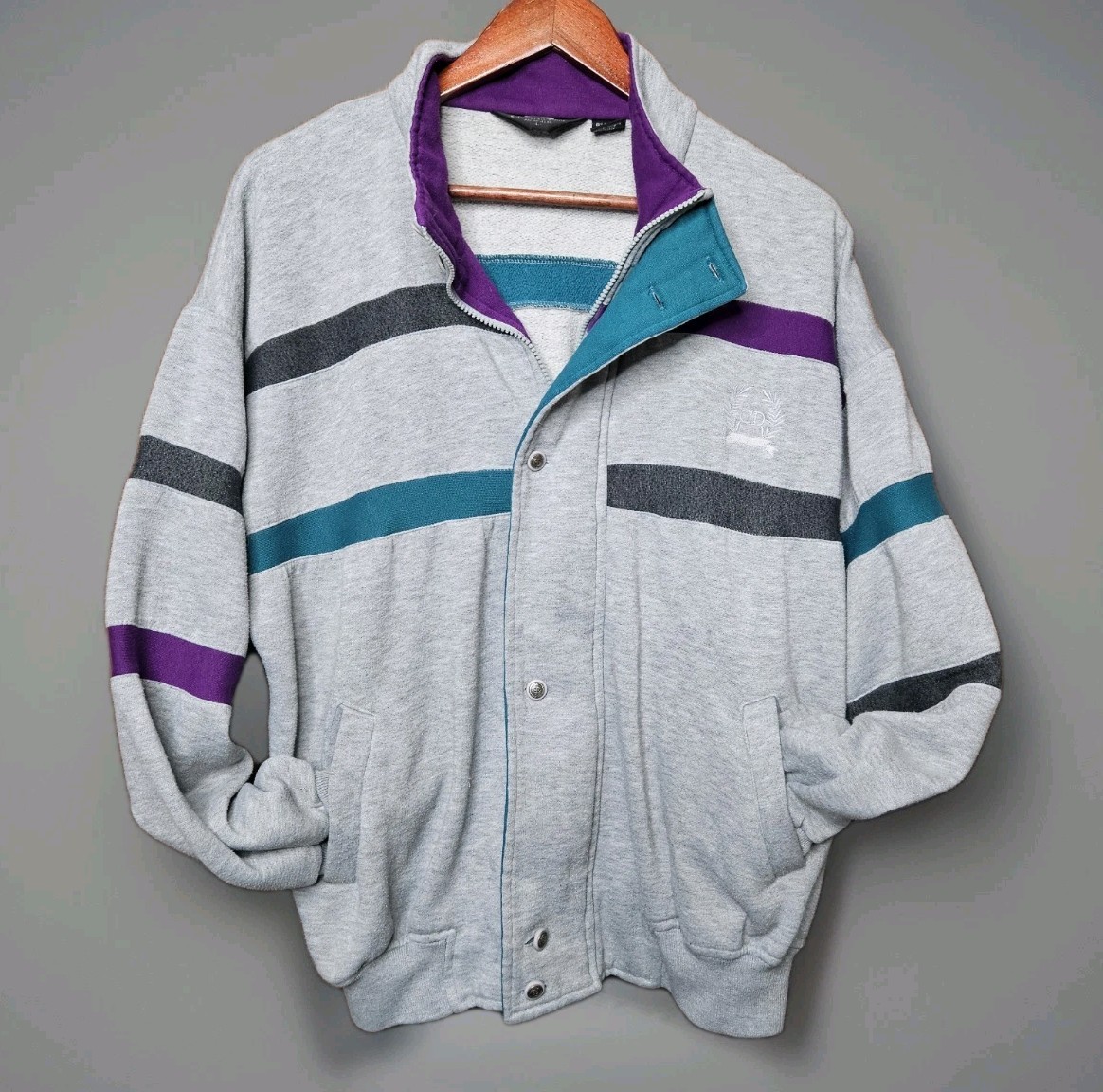 Vtg 80's Christian Dior Monsieur Full Zip Sweater Jacket Mens