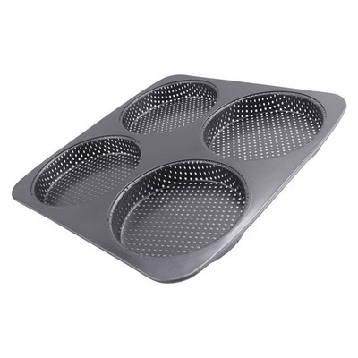 Hamburger Brötchenpfanne, 5 Zoll Antihaft Kohlenstoffstahl Hamburger Form, 4 Tassen Big7290