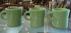 Three 50’s Fire King Jadeite C Handle Coffee Cups-See Pics