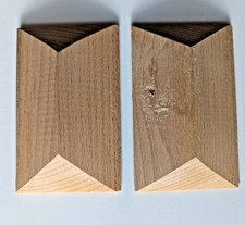 Aplikacje, para, drewniane elementy dekoracyjne, buk nieobrobiony