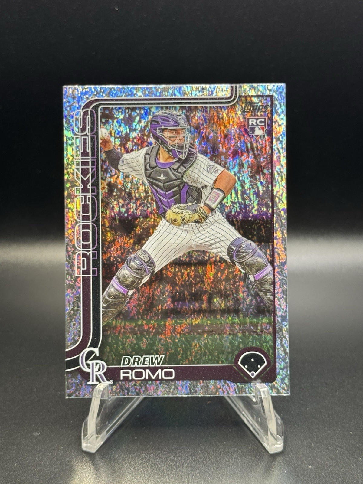 2025 Topps Series 1 #296 Drew Romo Sand Glitter Rockies (RC) SP