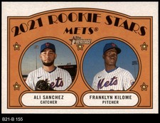2021 Topps Heritage #155 Ali Sanchez / Franklyn Kilome Mets RC 8 - NM/MT